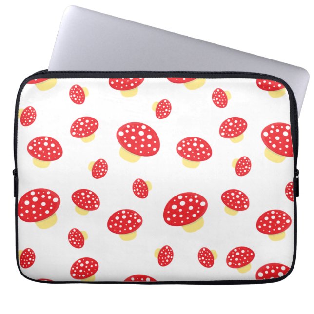 Funda Para Portátil Cute Red Spotty Toadstool Mushrooms Pattern (Frente)