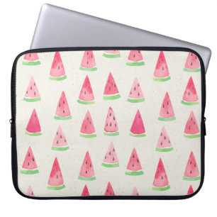 Funda Para Portátil Cute sandía: acuarela sin costura.