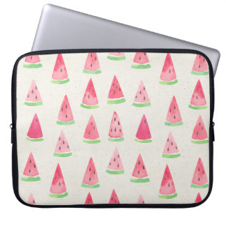 Funda Para Portátil Cute sandía: acuarela sin costura.