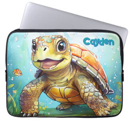 Funda Para Portátil Cute Sea Turtle Personalized