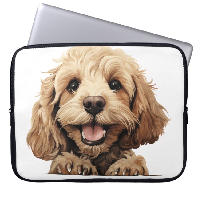 FUNDA PARA PORTÁTIL CUTE TAN COCKAPOO PUPPG DOG (Frente)