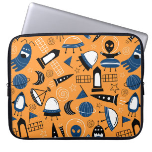 Funda Para Portátil Cute ufo de naves espaciales alienígenas, planetas
