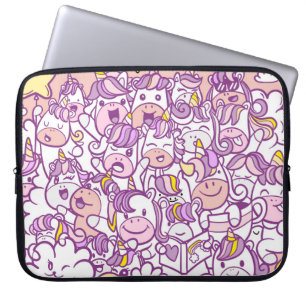 Funda Para Portátil Cute Unicorn Pony: Colección Magic Doodle