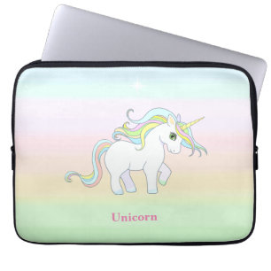 Funda Para Portátil Cute Unicornio en Colores Pastel
