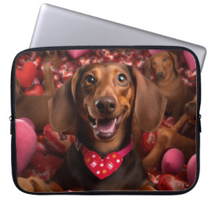 FUNDA PARA PORTÁTIL CUTE VALENTINE DACHSHUND DOG