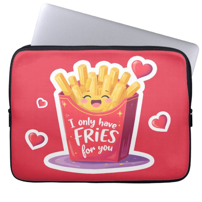 Funda Para Portátil Cute Valentine French Fries Pun (Frente)