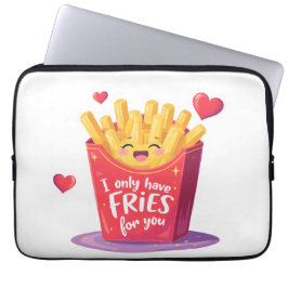 Funda Para Portátil Cute Valentine French Fries Pun