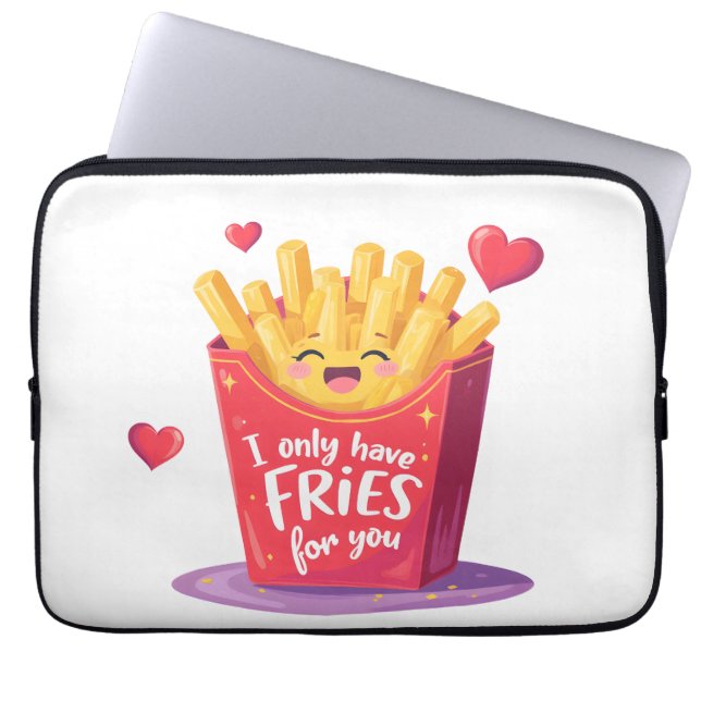Funda Para Portátil Cute Valentine French Fries Pun (Frente)