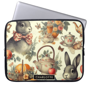 Funda Para Portátil Cute Vintage Rabbit Pinting