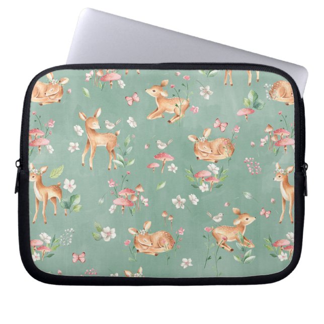 Funda Para Portátil Cute Watercolor Deer Pattern (Frente)