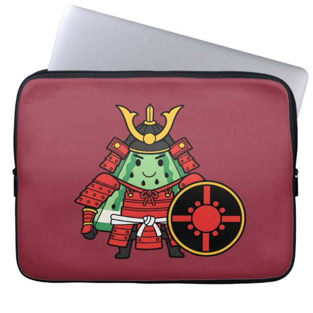 Funda Para Portátil Cute Watermelon Shogun Samurai Warrior Illustratio (Frente)