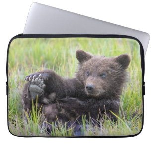 Funda Para Portátil Cutest Baby Animals Cute Brown Bear Cub Playing