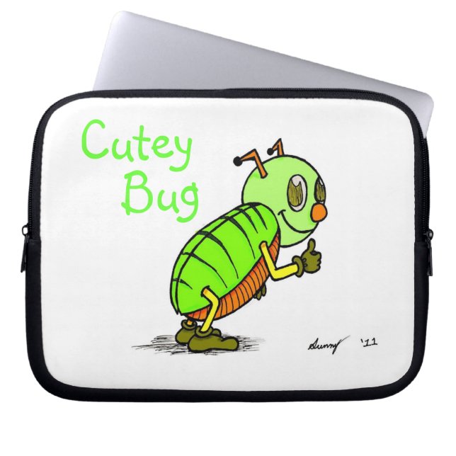 Funda Para Portátil Cutey Bug Laptop Sleeve (Frente)