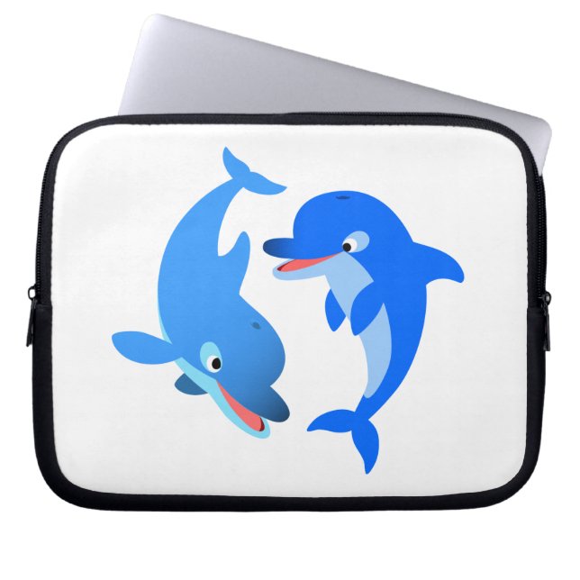 Funda Para Portátil Cuto juego Personalizado delfines manga portátil (Frente)