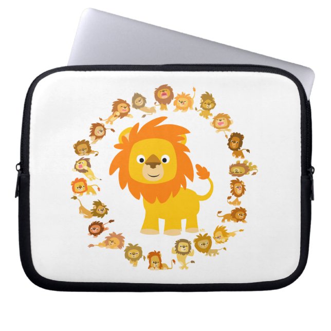 Funda Para Portátil Cuto Personalizado Lion Mandala Manga portátil (Frente)