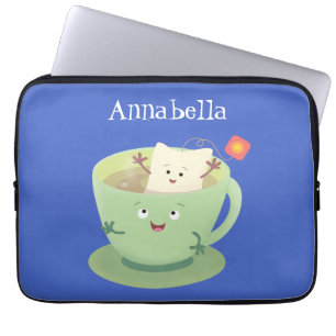 Funda Para Portátil Cuto teabag taza personalizado personaje de humor