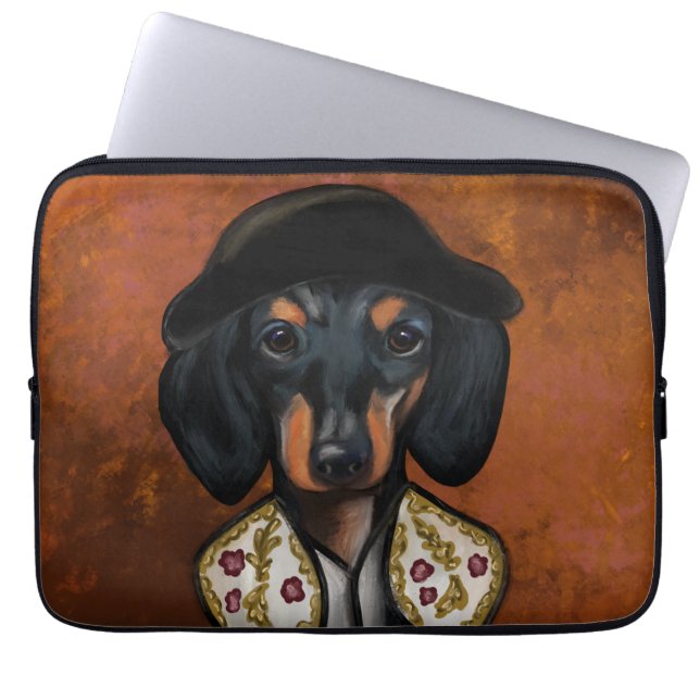 FUNDA PARA PORTÁTIL DACHSHUND (Frente)