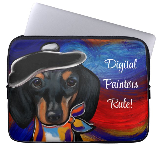 FUNDA PARA PORTÁTIL DACHSHUND (Frente)