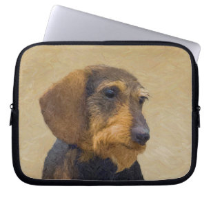 Funda Para Portátil Dachshund (Cabezal alambrada) Pintura original de