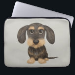 Funda Para Portátil Dachshund con cable | Perro de dibujos animados de<br><div class="desc">Un divertido manga portátil para los amantes de Dachshund con el cable. Teckel,  personalizado de color tostado y jabalí. Visita el mundo doodle de Jenn para más accesorios para el hogar y la oficina con este perro gracioso y diseños de perro más originales.</div>