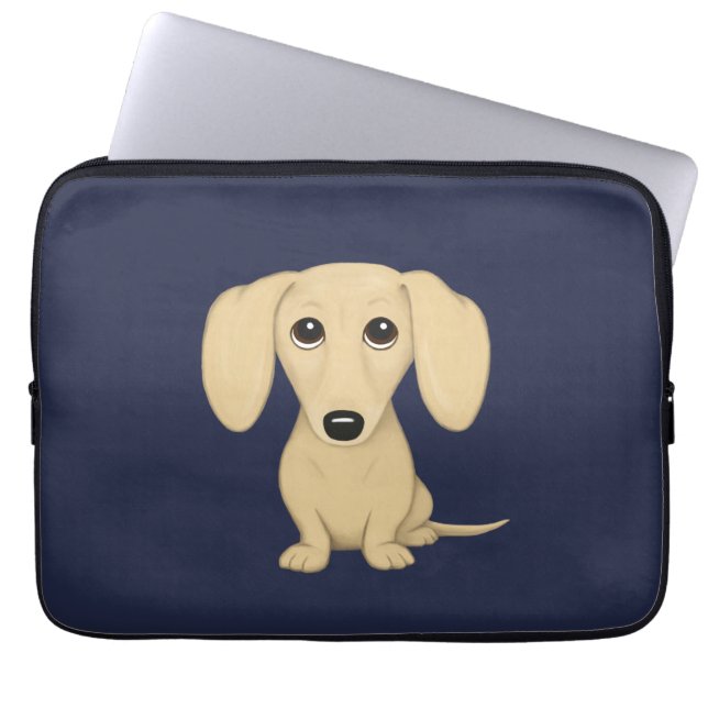 Funda Para Portátil Dachshund de Cream Short (Frente)