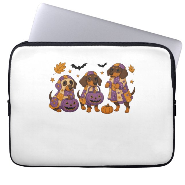 Funda Para Portátil Dachshund Dog Ghost Halloween (Frente)