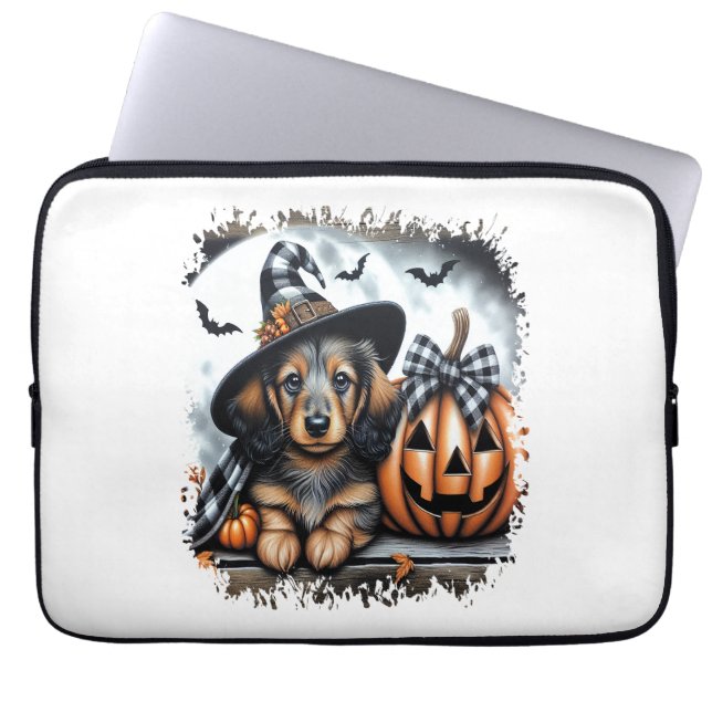 Funda Para Portátil Dachshund Dog Halloween (Frente)
