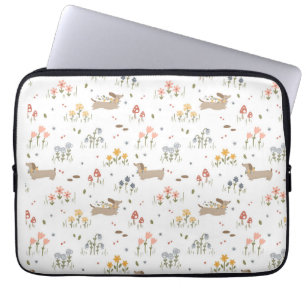 Funda Para Portátil Dachshund Lover Weiner Dog Sausage Dog Wildflower