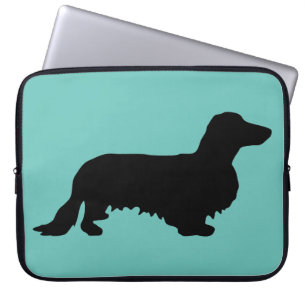 Funda Para Portátil Dachshund Pelo Largo - Silueta 1