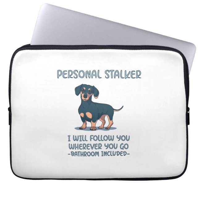 Funda Para Portátil Dachshund Personal Stalker (Frente)
