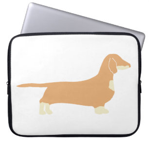 Funda Para Portátil dachshund silo fawn y crema