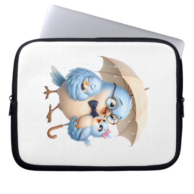 Funda para portátil Daddy Bird regalo familiar (Frente)