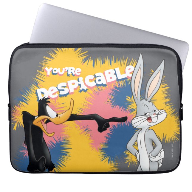 Funda Para Portátil DAFFY DUCK™ & BUGS BUNNY™ "Eres despreciable" (Frente)