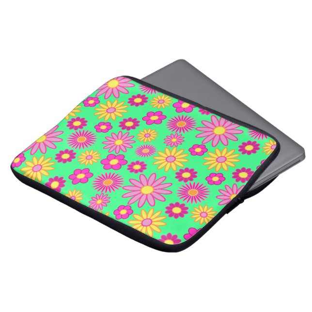 Funda Para Portátil Daisies Divertidas (Superior anverso)