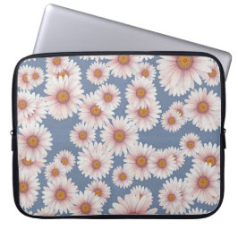 Funda Para Portátil Daisies on pretty lavender background watercolor 