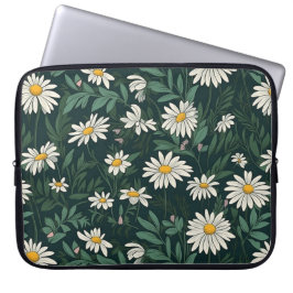 Funda Para Portátil Daisy digital blanco de verano