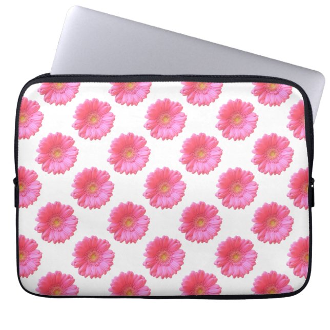 Funda Para Portátil Daisy gerbera rosada (Frente)