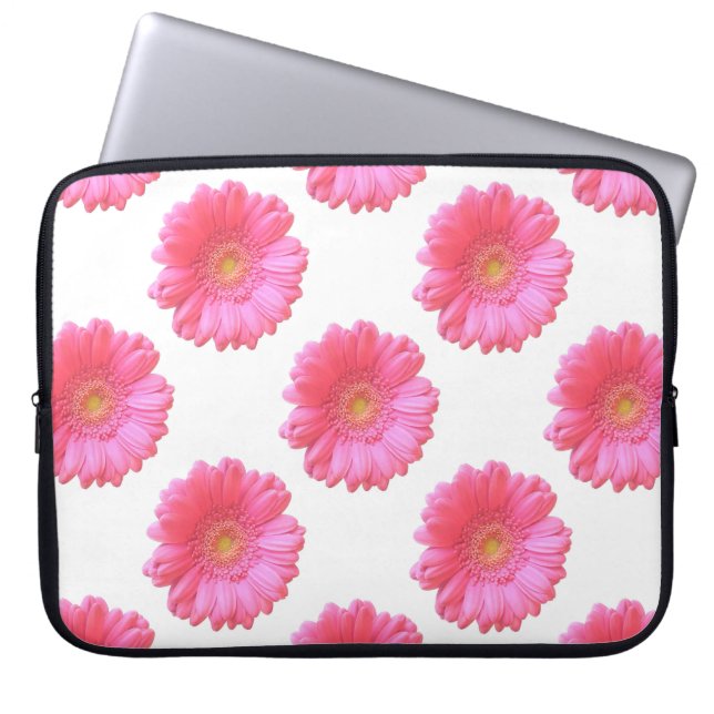 Funda Para Portátil Daisy gerbera rosada (Frente)