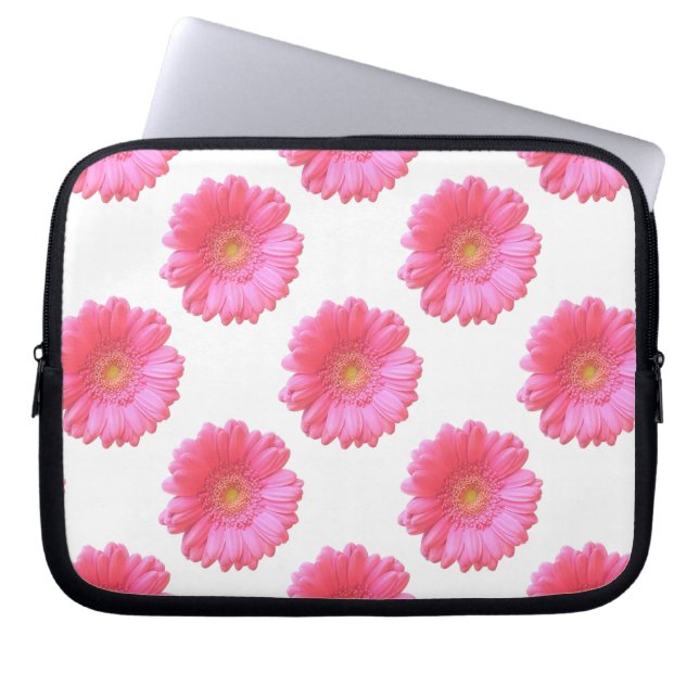 Funda Para Portátil Daisy gerbera rosada (Frente)