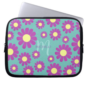 Funda Para Portátil Daisy Lilac Verde azulada