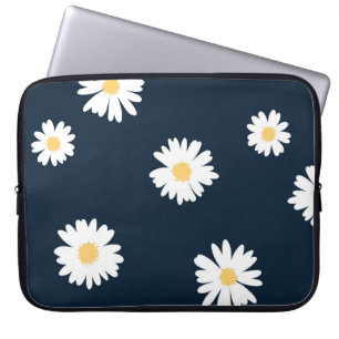 Funda Para Portátil Daisy On Blue Pattern