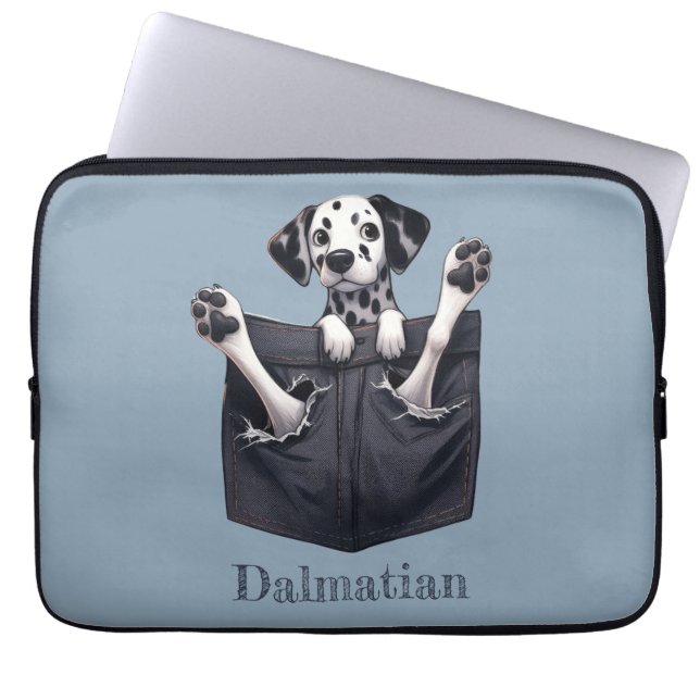 Funda Para Portátil Dalmatian Pocket Dog (Frente)