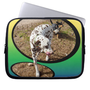 Funda Para Portátil Dalmatiana Saltando Del Marco De La Ventana,