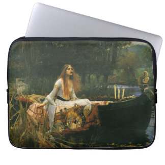 Funda Para Portátil Dama de Shalott en barco por John William Waterhou