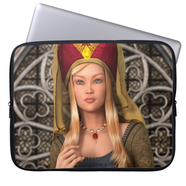 Funda Para Portátil Dama Medieval (Frente)