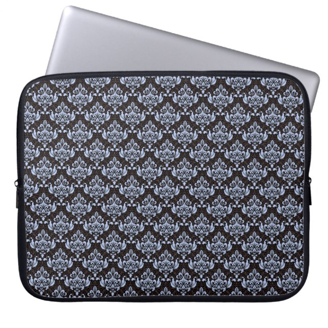 Funda Para Portátil Damasco azul (Frente)