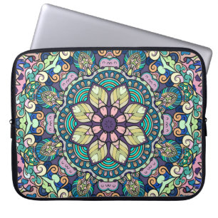 Funda Para Portátil Damasco de época: elegante patrón sin foco