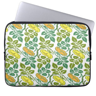 Funda Para Portátil damasco de papel pintado con motivos florales en e