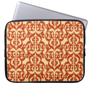 Funda Para Portátil Damasco del Moorish de Ikat - mandarina