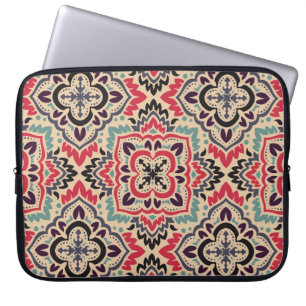 Funda Para Portátil Damasco elegante: Textura vintage sin costura